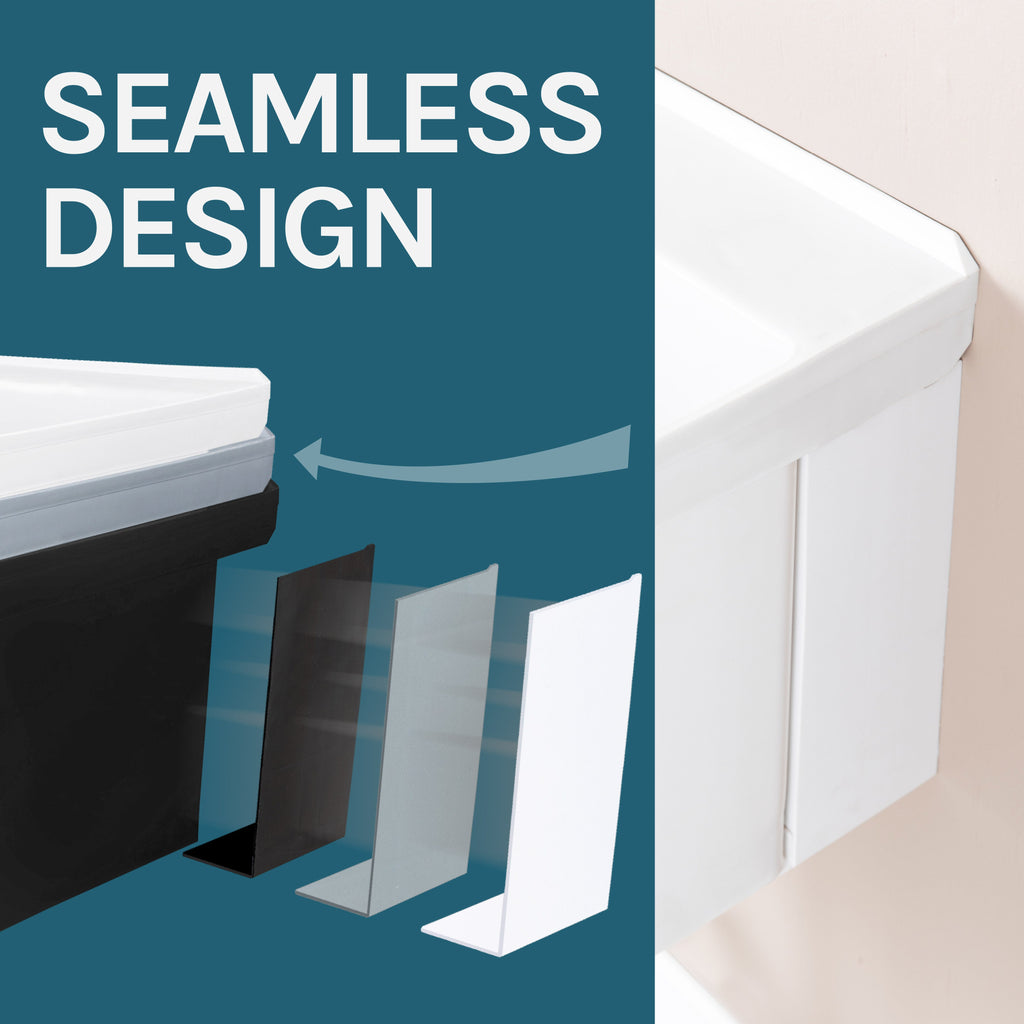 Tehila Standard Wall-Mounted White Utility Sink, Water Supply Lines Included