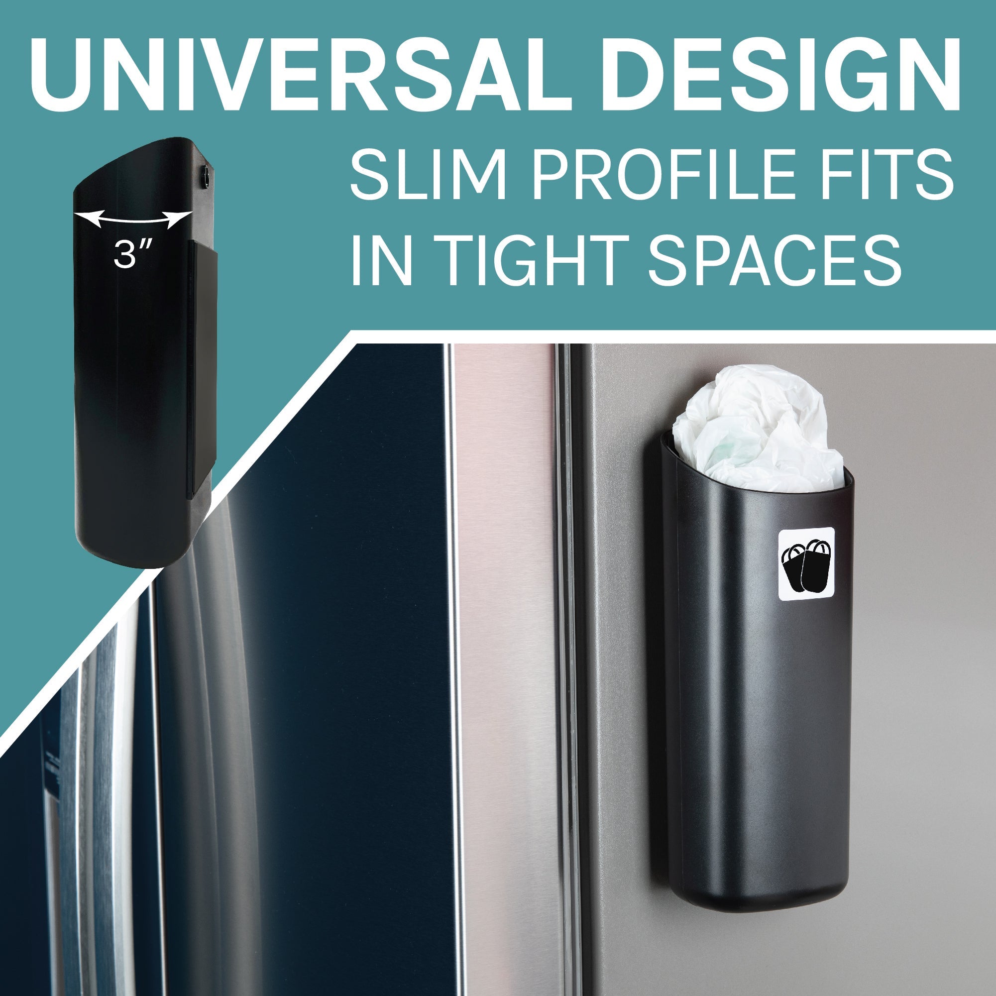Small Magnetic Lint Bin (Black)