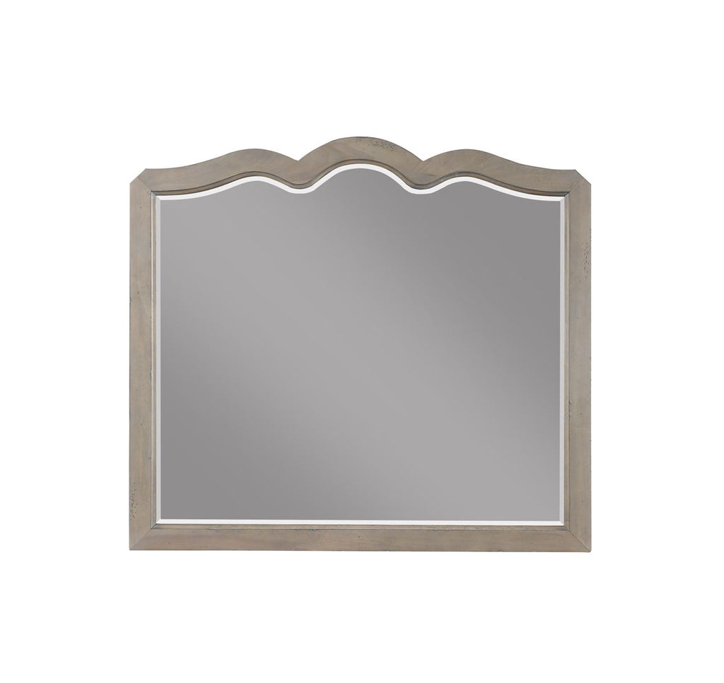 Scallop Shaped Mirror - White Poplar