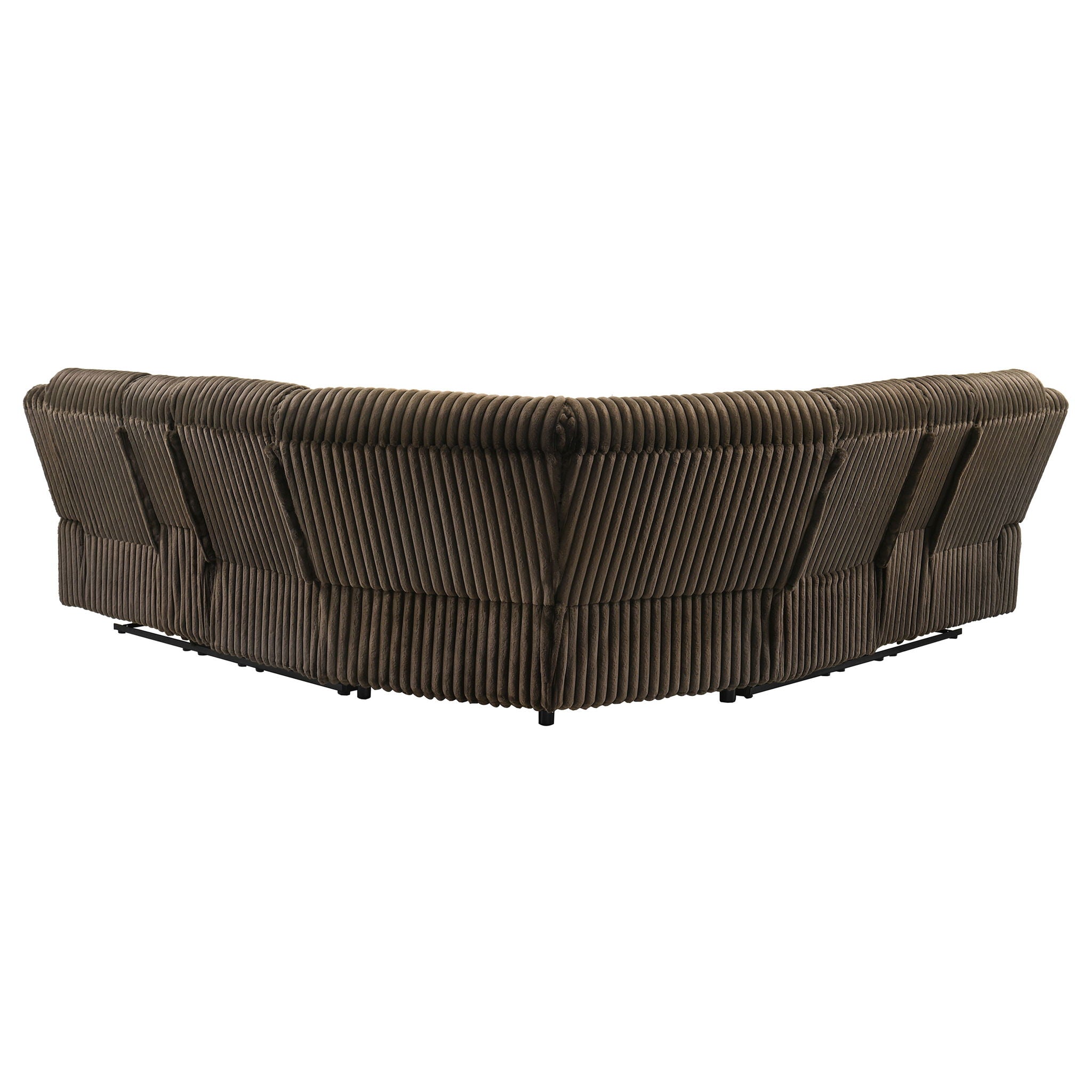 Atkinson Upholstered Reclining Sectional Sofa Chocolate