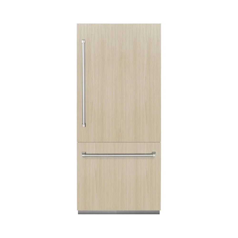 ZLINE 36" Panel Ready Built-In Bottom Freezer Refrigerator,Water Dispenser, Ice Maker, RBIT-36