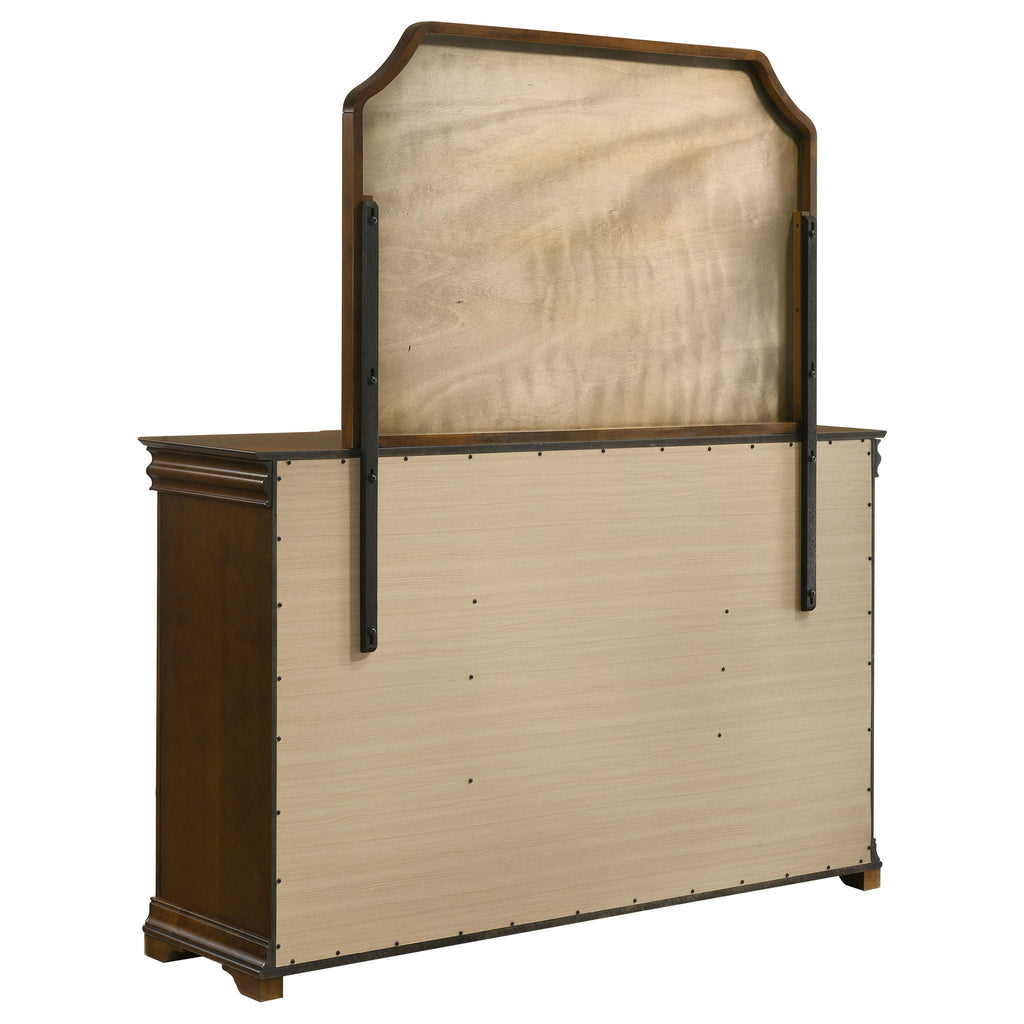Garland 9-drawer Bedroom Dresser with Mirror Brown Cherry