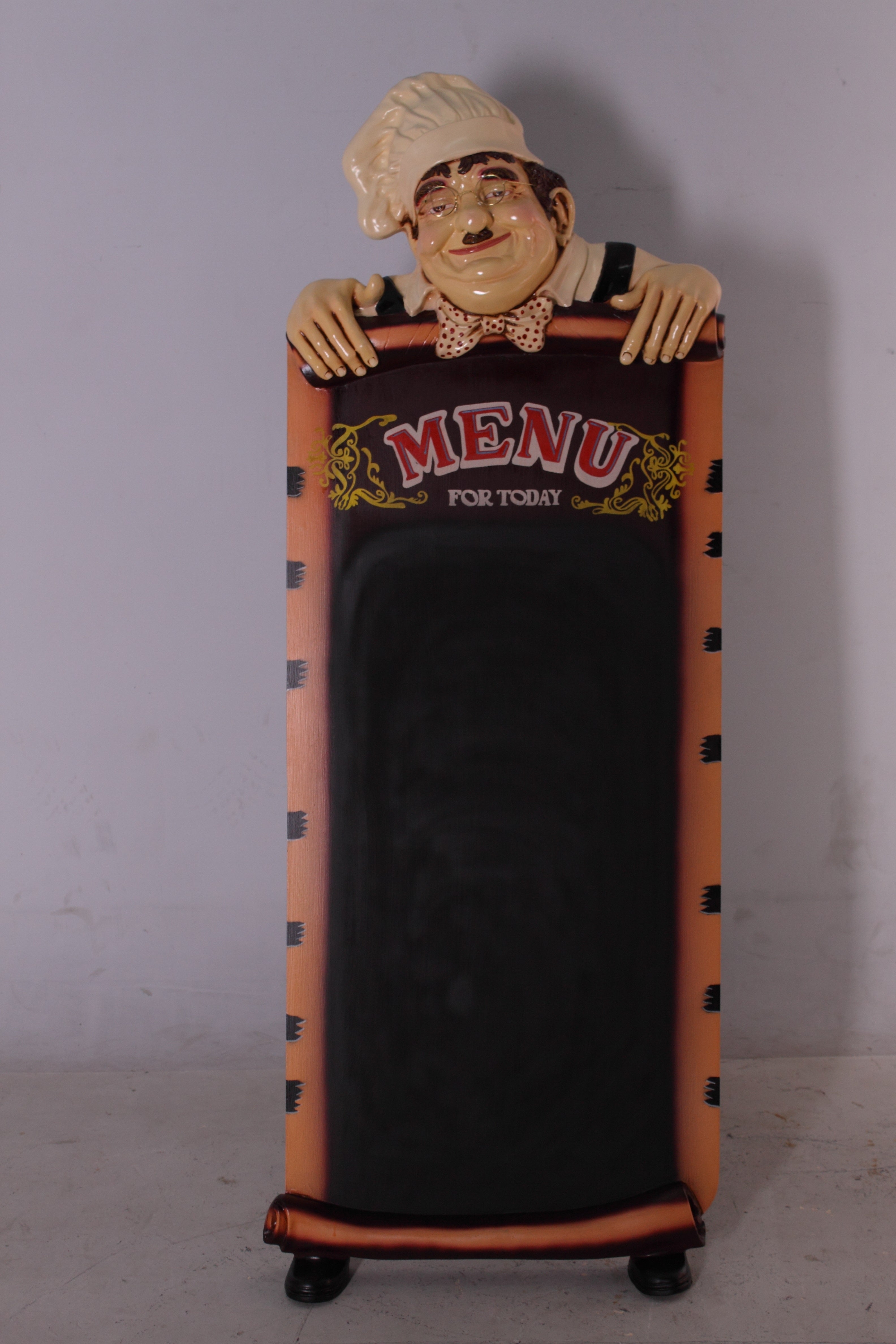 Standing Chef with Chalkboard 60" Tall