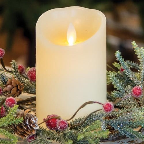 Mountain Pine with Berries Candle Ring 6" (Pack of 2)