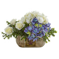 Rose and Hydrangea Artificial Arrangement
