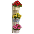 39" Geranium Artificial Plant in Three-Tiered Wall Decor Planter UV Resistant (Indoor/Outdoor)