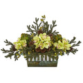 Cymbidium Orchid, Artichoke, Pine and Berries Artificial Arrangement