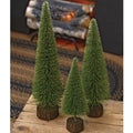 Mossy Bottle Brush Pine Tree 10" (Pack of 4)