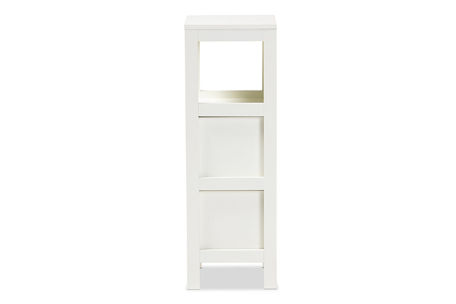 Baxton Studio Reuben Cottage and Farmhouse White Finished 2-Drawer Wood Storage Cabinet