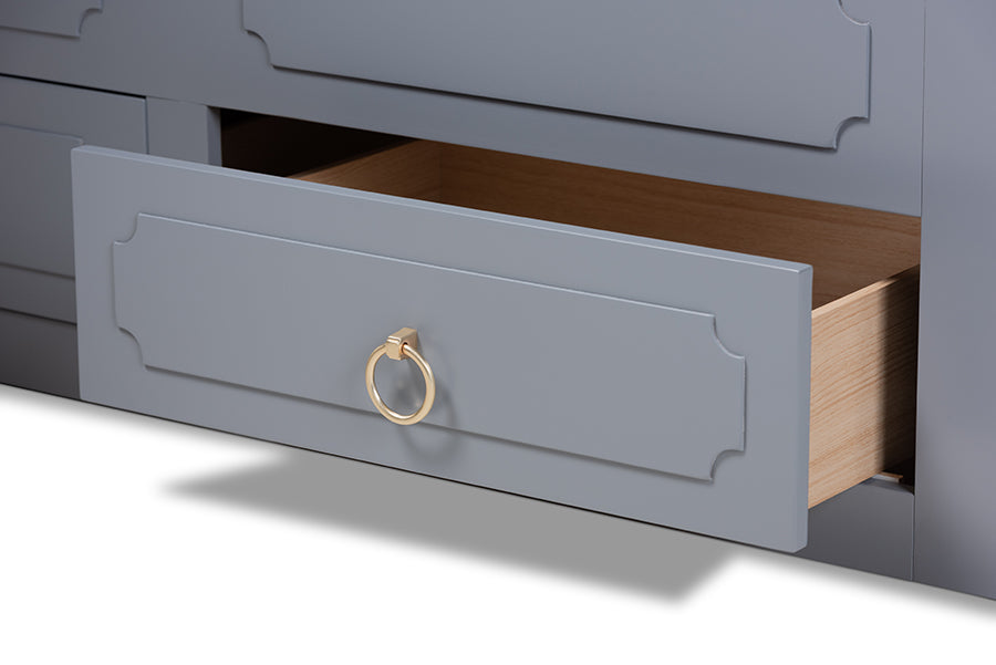 Baxton Studio Mariana Traditional Transitional Grey Finished Wood Twin Size 3-Drawer Storage Bed with Pull-Out Trundle Bed