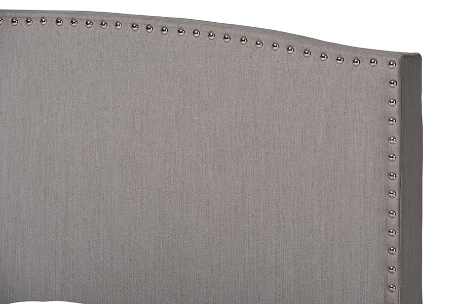 Baxton Studio Morgan Modern Transitional Grey Fabric Upholstered Queen Size Panel Bed