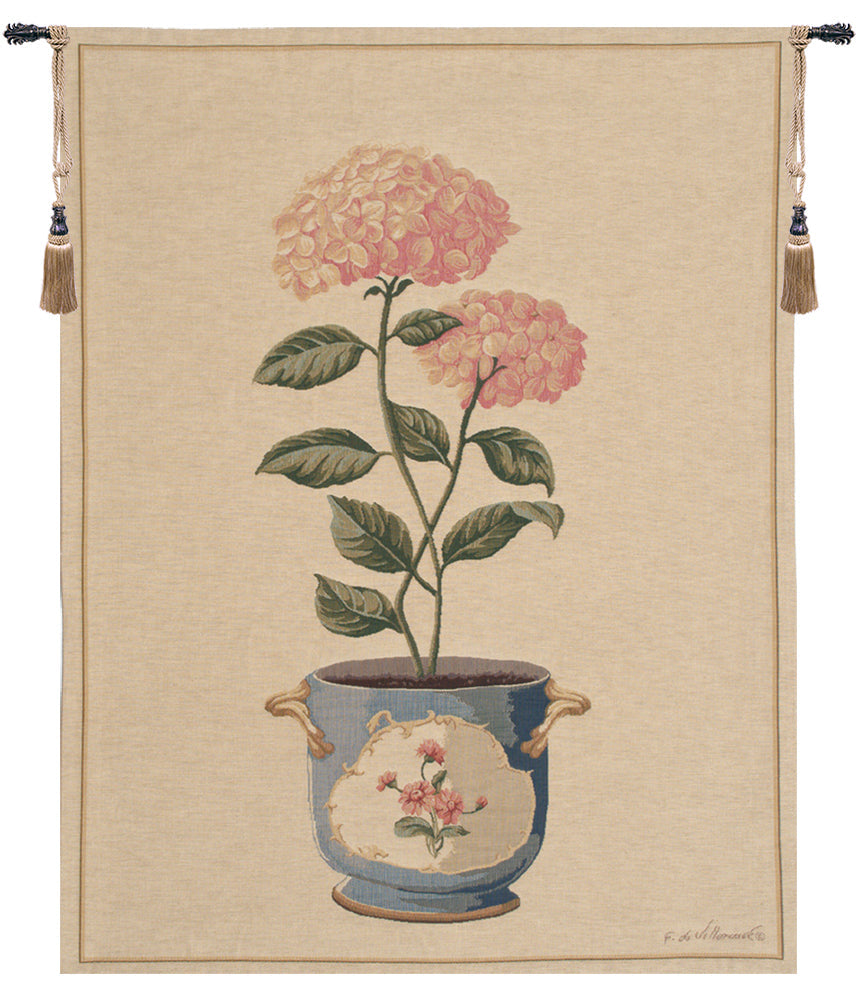 Pink Hydrangea European Tapestry