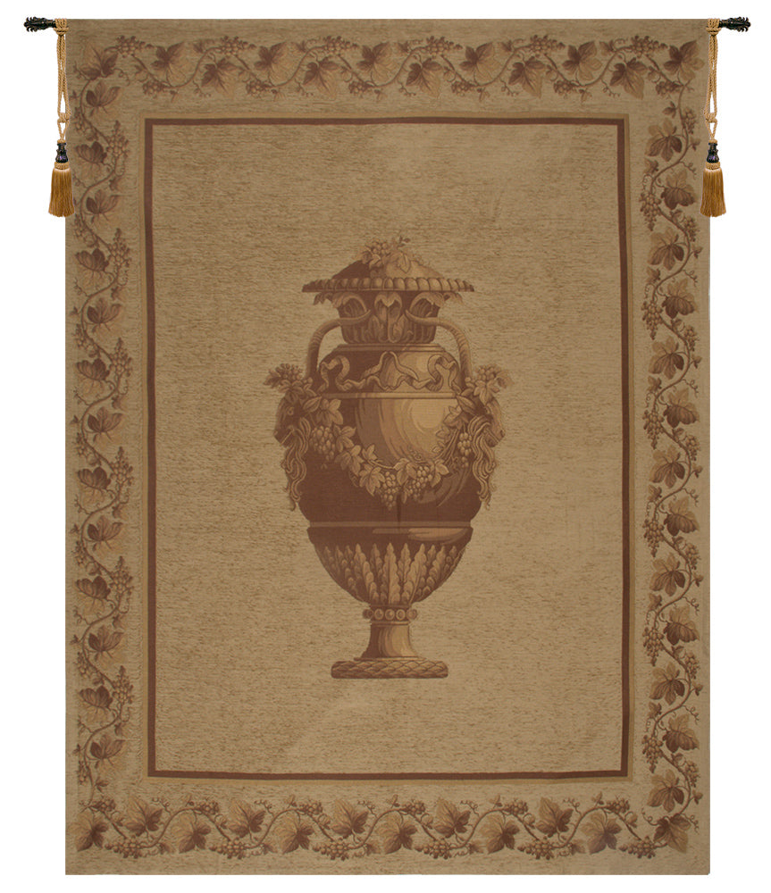 Antique Greek Urn Belgian Tapestry