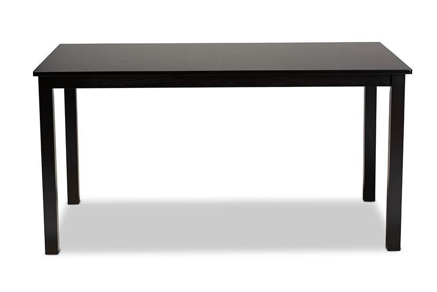 Baxton Studio Eveline Modern and Contemporary Espresso Brown Finished Rectangular Wood Dining Table
