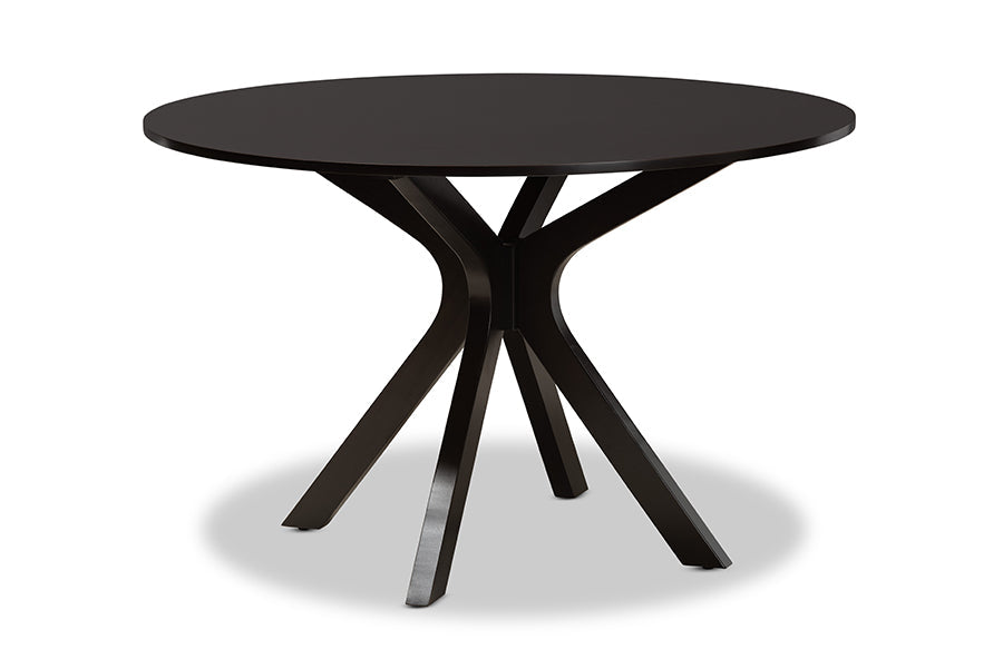 Baxton Studio Callie Modern and Contemporary Sand Fabric Upholstered and Dark Brown Finished Wood 7-Piece Dining Set