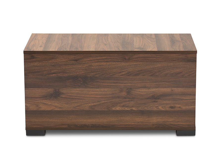 Baxton Studio Skylar Modern and Contemporary Walnut Brown Finished Cat Litter Box Cover House