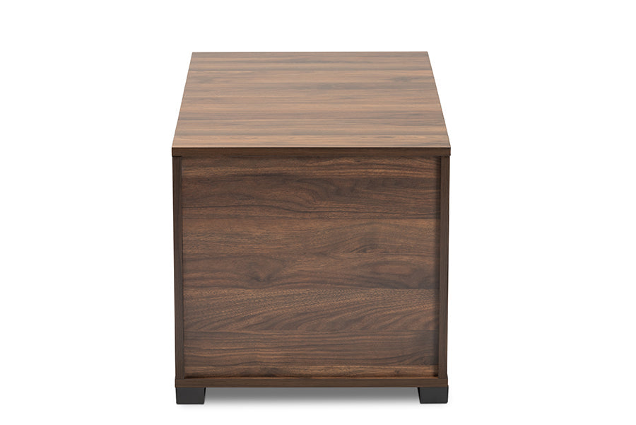 Baxton Studio Skylar Modern and Contemporary Walnut Brown Finished Cat Litter Box Cover House