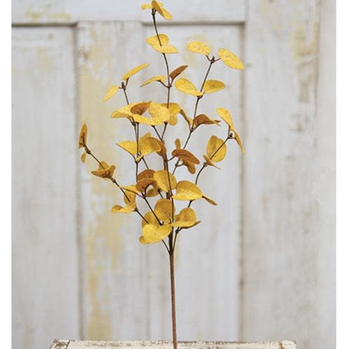 Penny Leaf Pick Mustard 18" (Pack of 4)