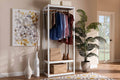 Baxton Studio Elton Modern and Contemporary White Finished Metal 3-Shelf Free-Standing Closet Storage Organizer