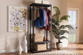 Baxton Studio Elton Modern and Contemporary Black Finished Metal 3-Shelf Free-Standing Closet Storage Organizer
