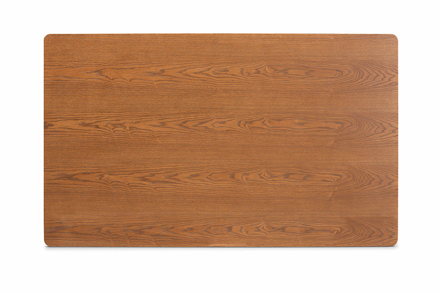 Baxton Studio Odessa Mid-Century Modern Grey Fabric Upholstered and Walnut Brown Finished Wood 3-Piece Dining Nook Set
