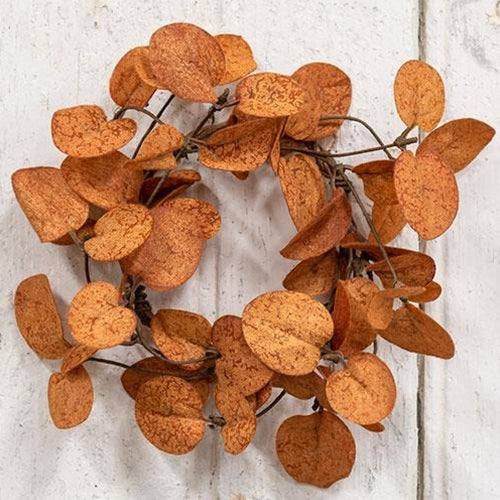 Penny Leaf Candle Ring Red 3.5" (Pack of 4)