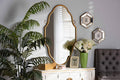 Baxton Studio Dennis Vintage Antique Gold Finished Accent Wall Mirror