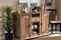 Baxton Studio Albert Modern and Contemporary Farmhouse Rustic Finished Wood 2-Door Dining Room Sideboard Buffet