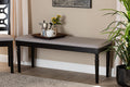 Baxton Studio Giovanni Modern and Contemporary Grey Fabric Upholstered and Dark Brown Finished Wood Dining Bench