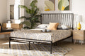 Baxton Studio Jeanette Modern and Contemporary Black Finished Metal Full Size Platform Bed