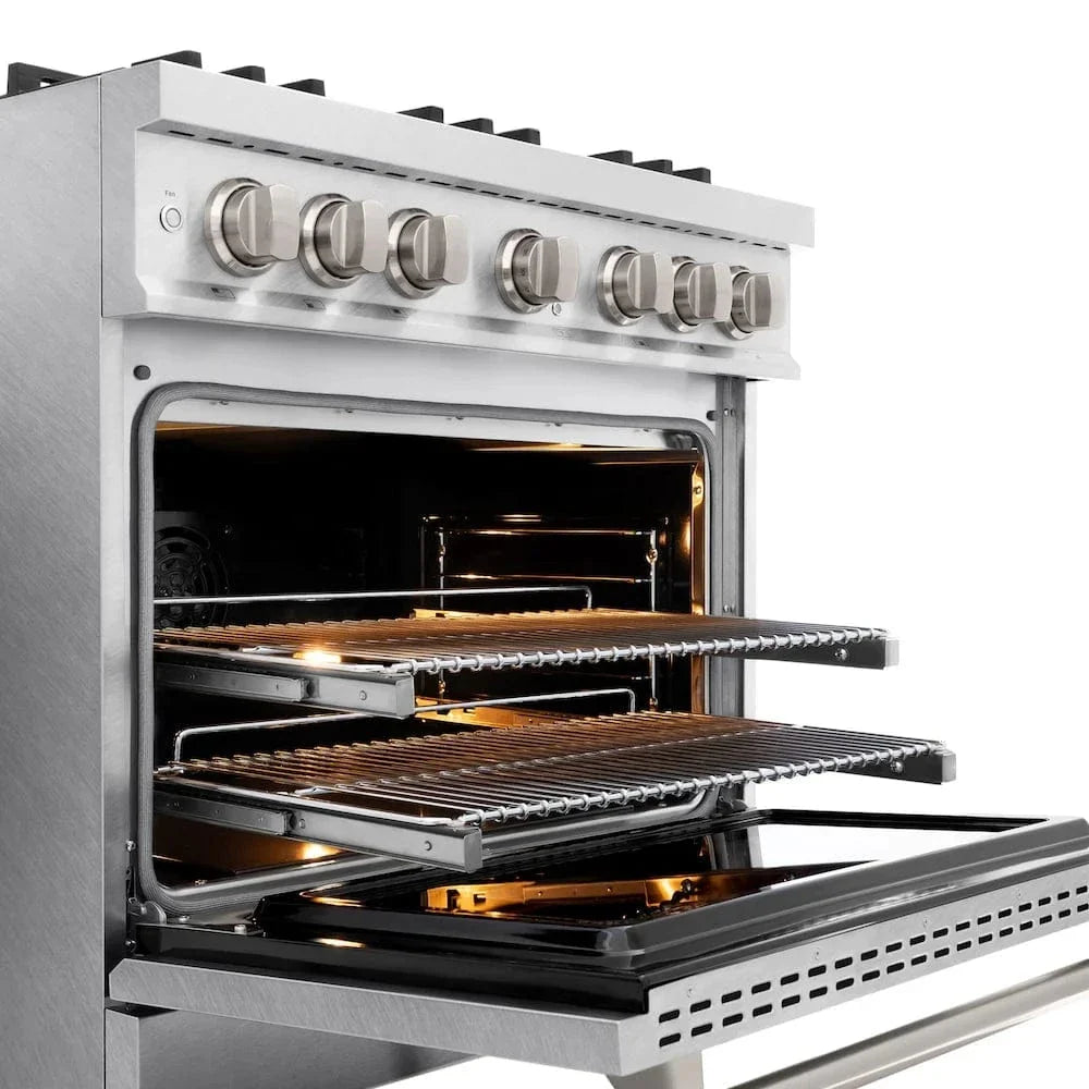 ZLINE 36" Classic Gas Range, Convection Gas Oven DuraSnow® Stainless Steel, CGRS-36