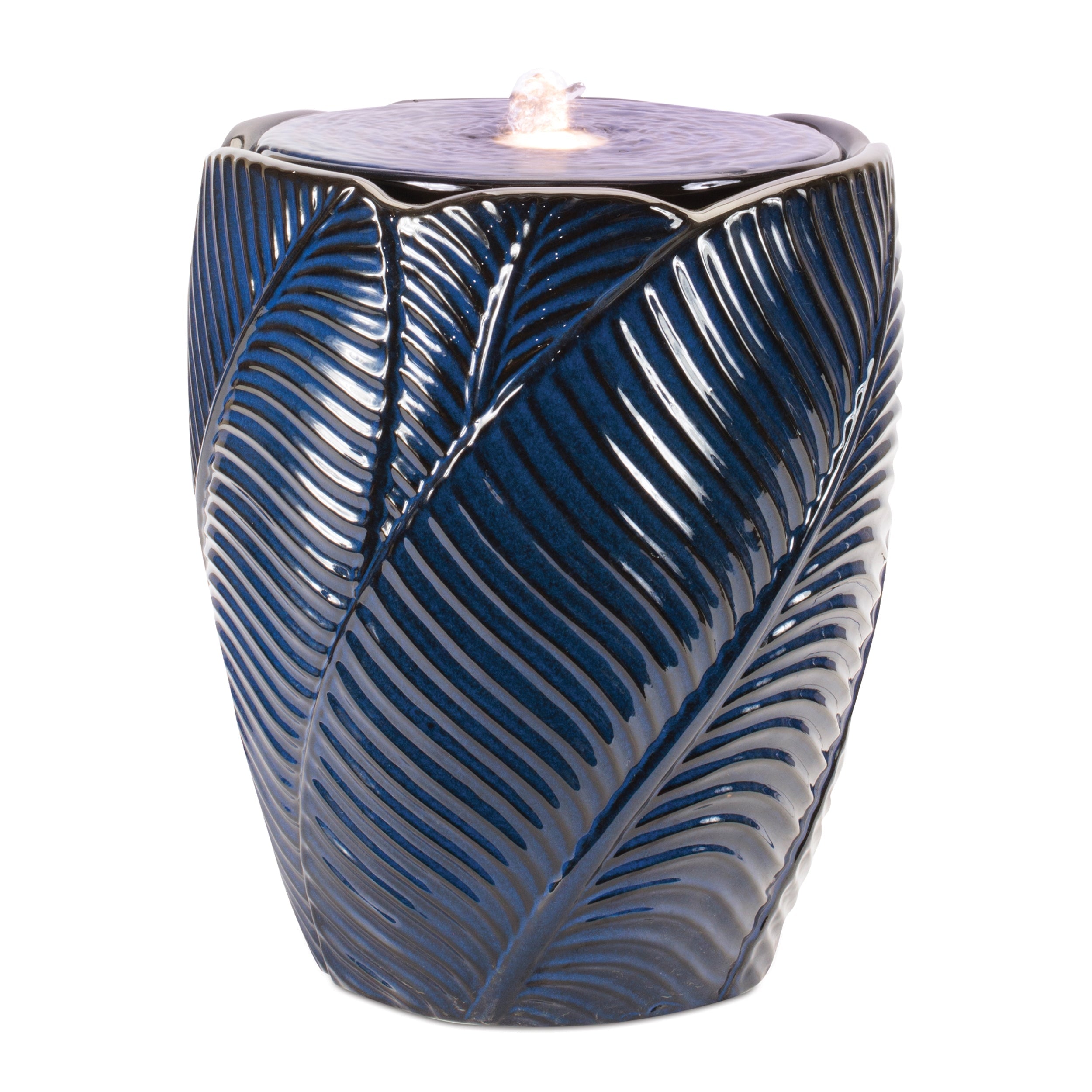 Modern Textured Ceramic Fountain 16"H
