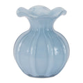 Scalloped Ribbed Glass Vase (Set of 2)