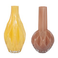 Diamond Pattern Glass Bud Vase (Set of 4)