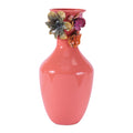 Floral Embossed Metal Vase12.25"H
