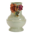 Floral Embossed Metal Vase 9.5"H