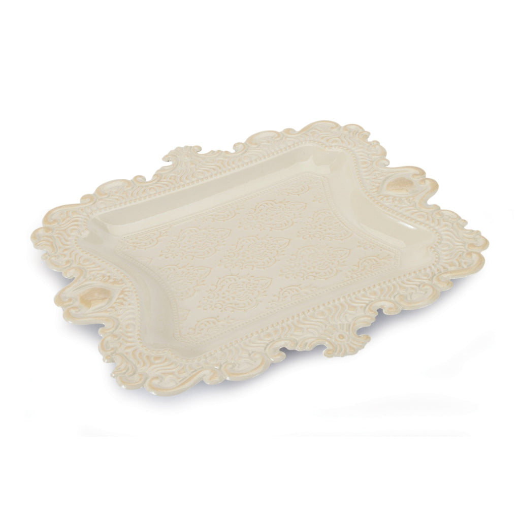 Ornate Embossed Decorative Tray (Set of 3)