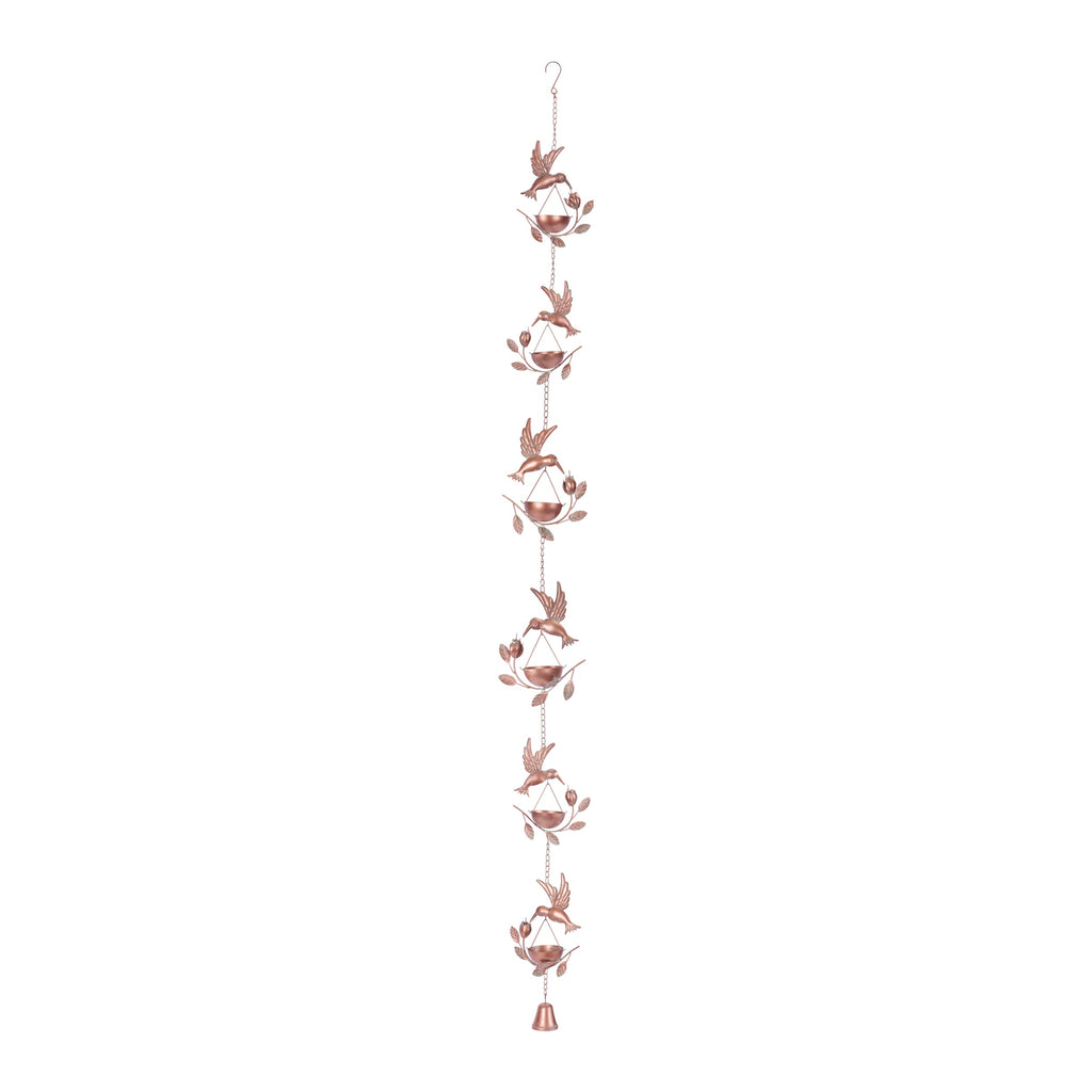 Iron Hummingbird Rain Chain 74"L