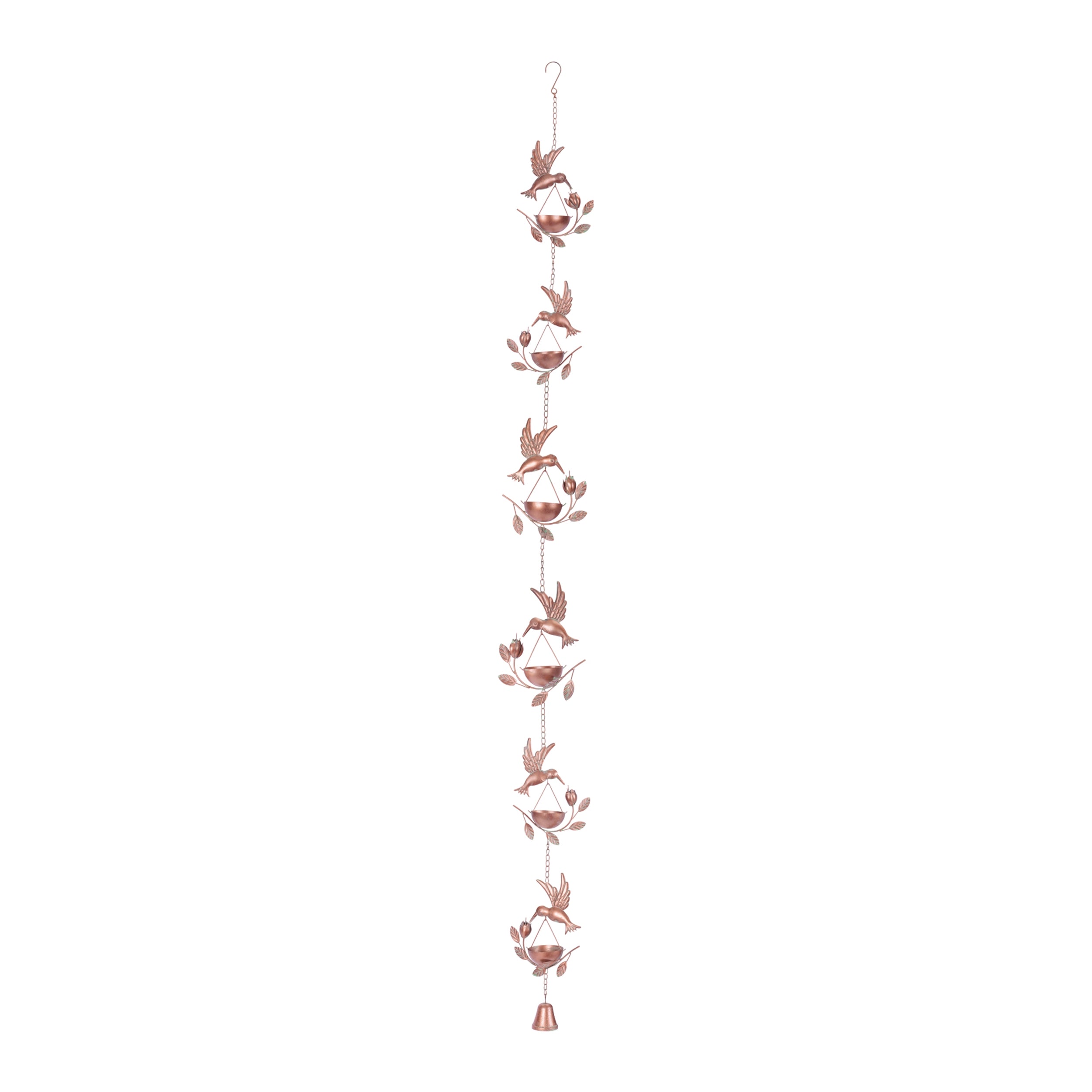 Iron Hummingbird Rain Chain 74"L