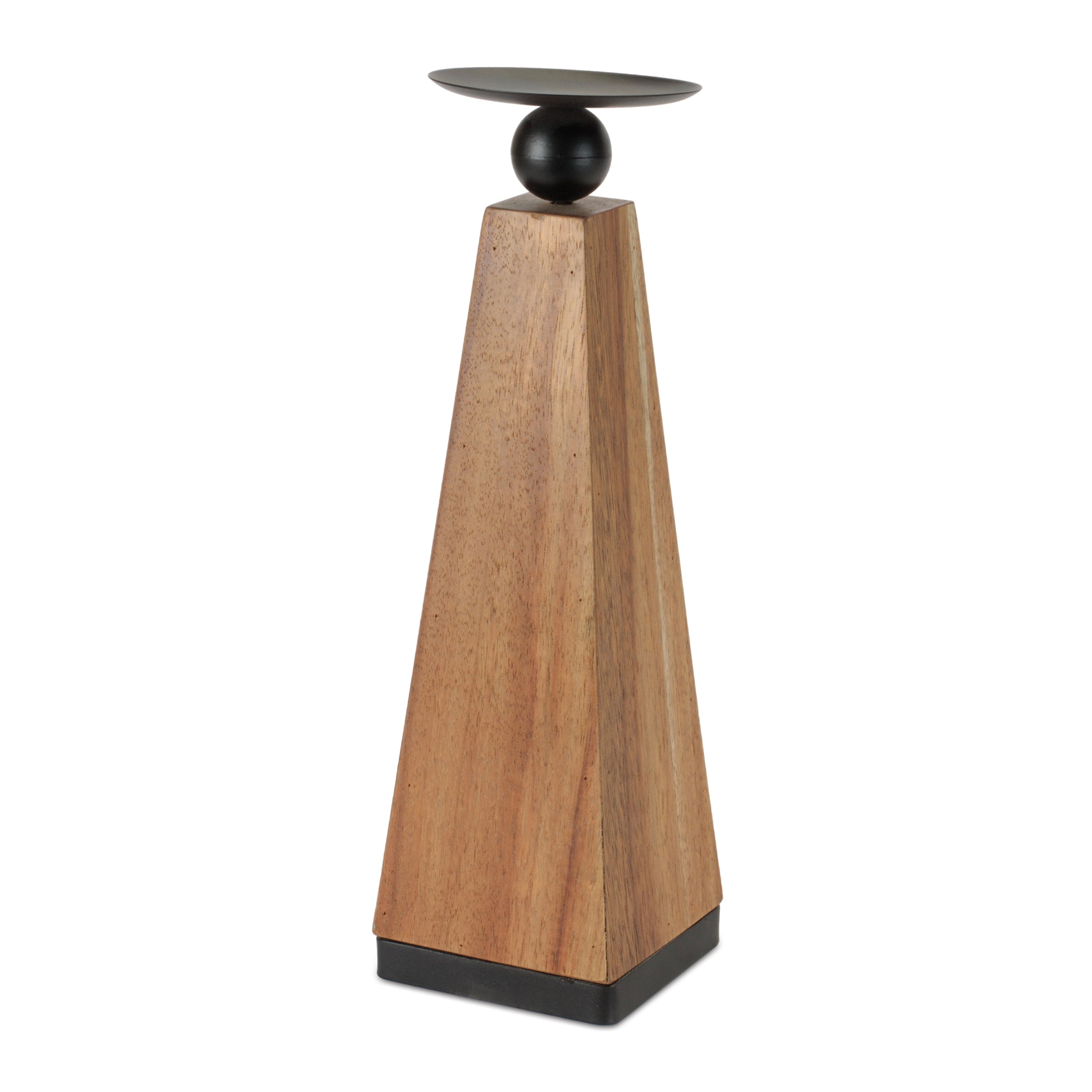 Tapered Wood Candle Holder (Set of 2)