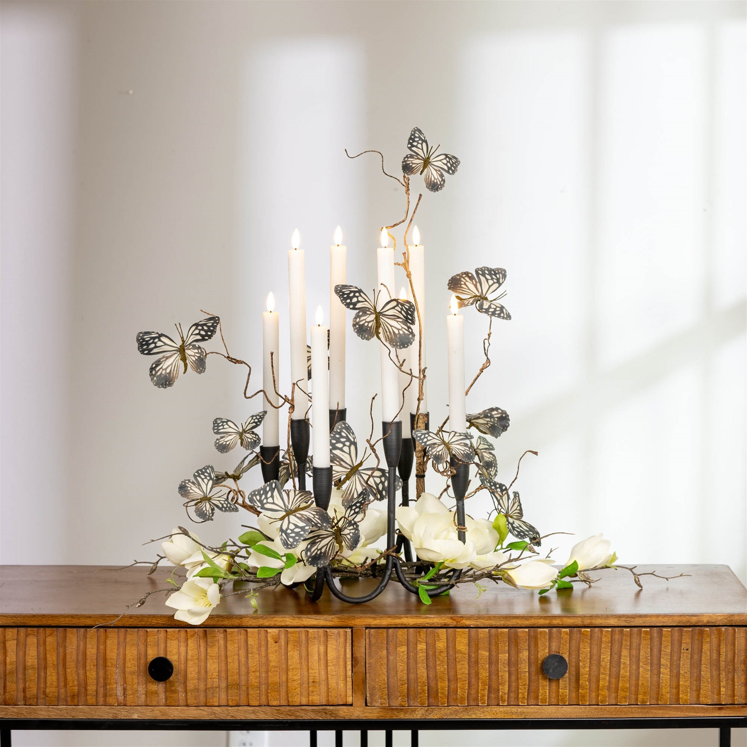 Modern Metal Tabletop Candelabra9"H