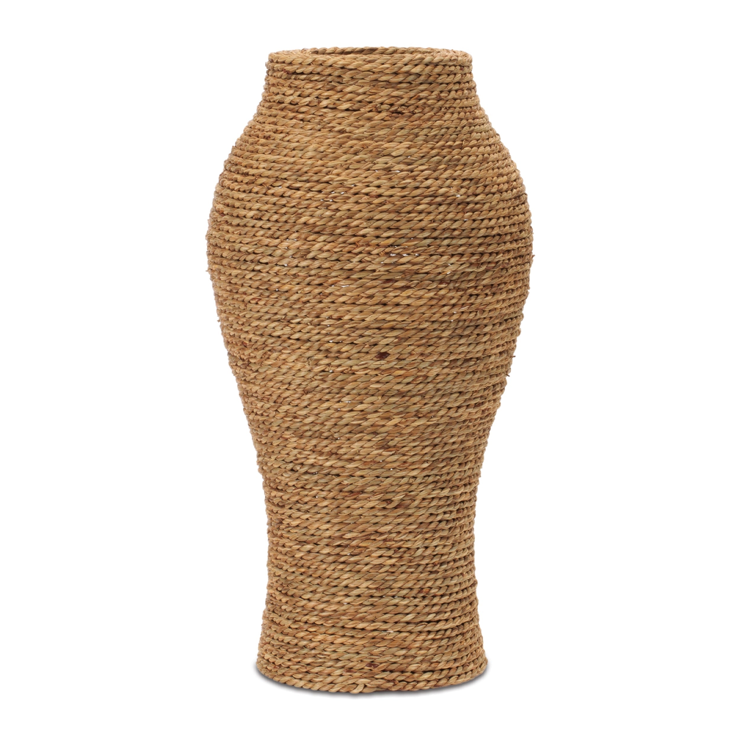 Woven Seagrass Floor Vase 18"H