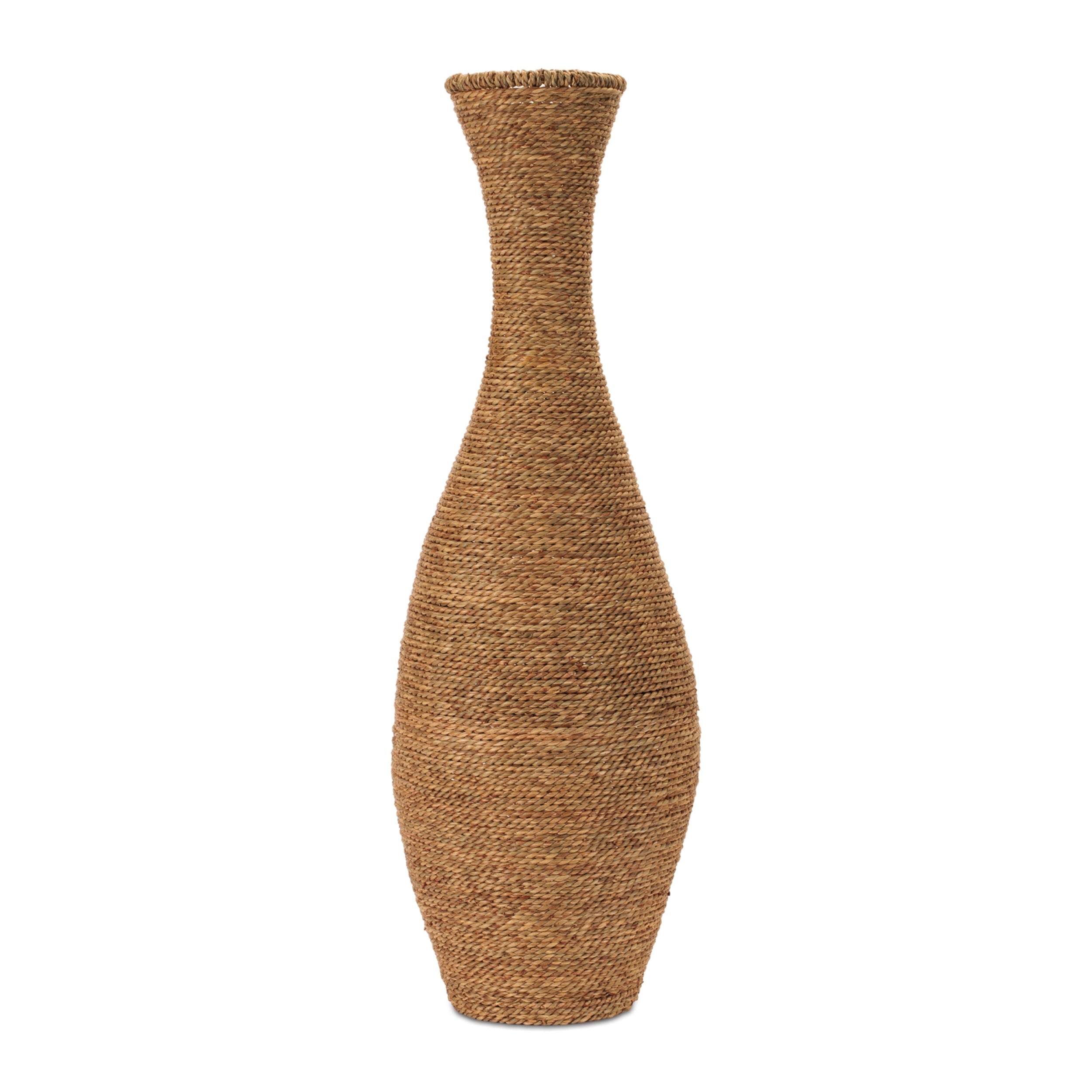 Woven Seagrass Floor Vase 34.5"H