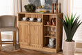 Baxton Studio Eren Modern and Contemporary Farmhouse Natural Oak Brown Finished Wood 2-Door Dining Room Sideboard Buffet