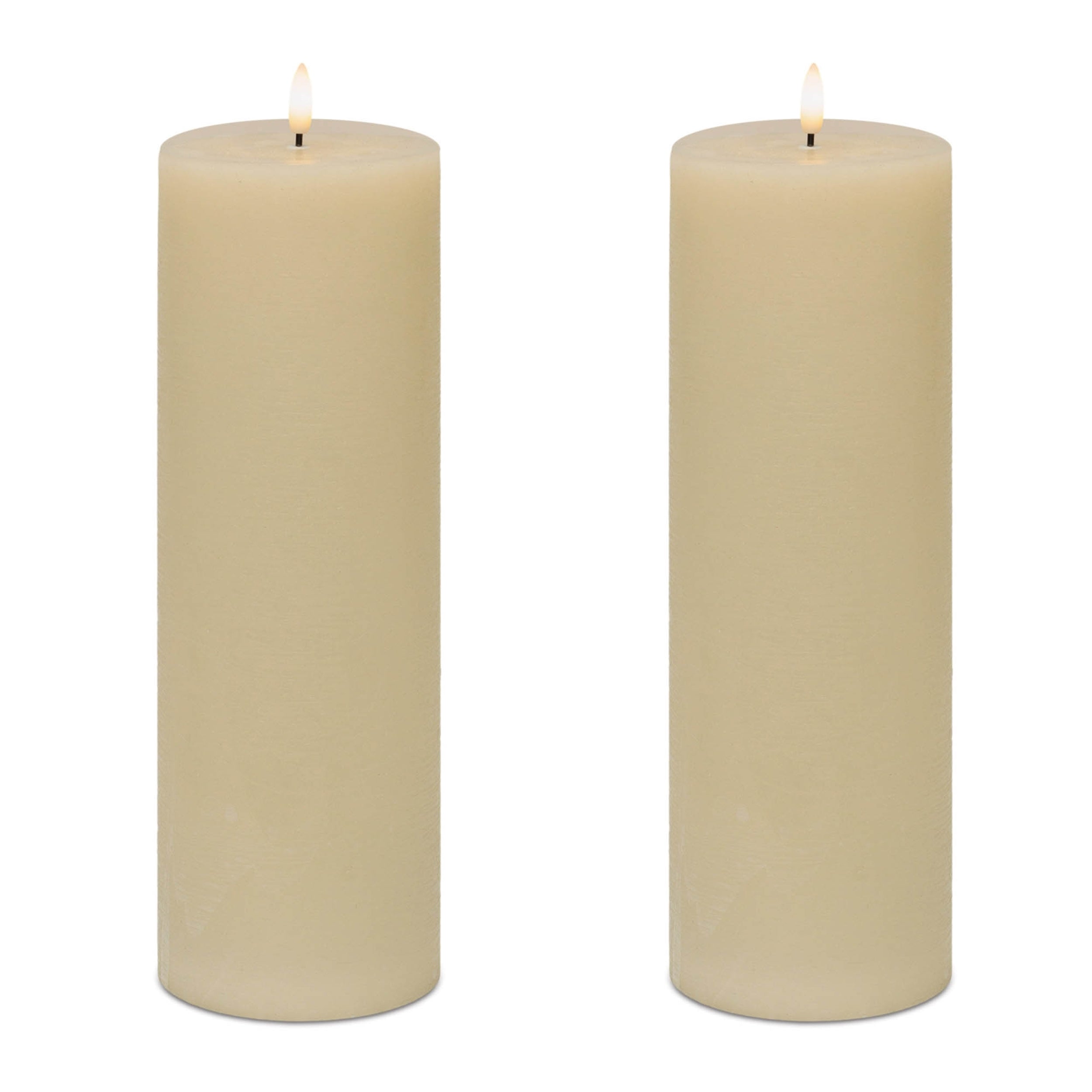 FIA Wick Beige Pillar Candle (Set of 2)