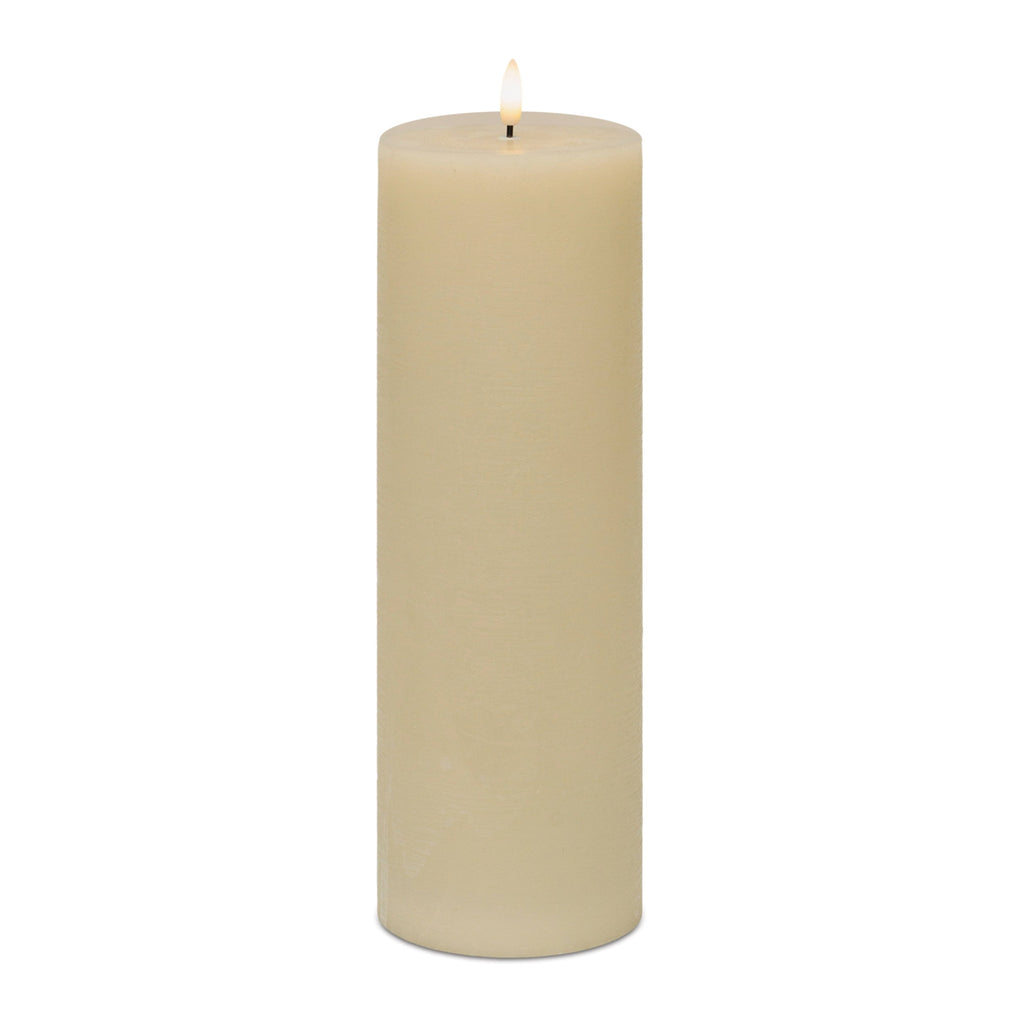 FIA Wick Beige Pillar Candle (Set of 2)