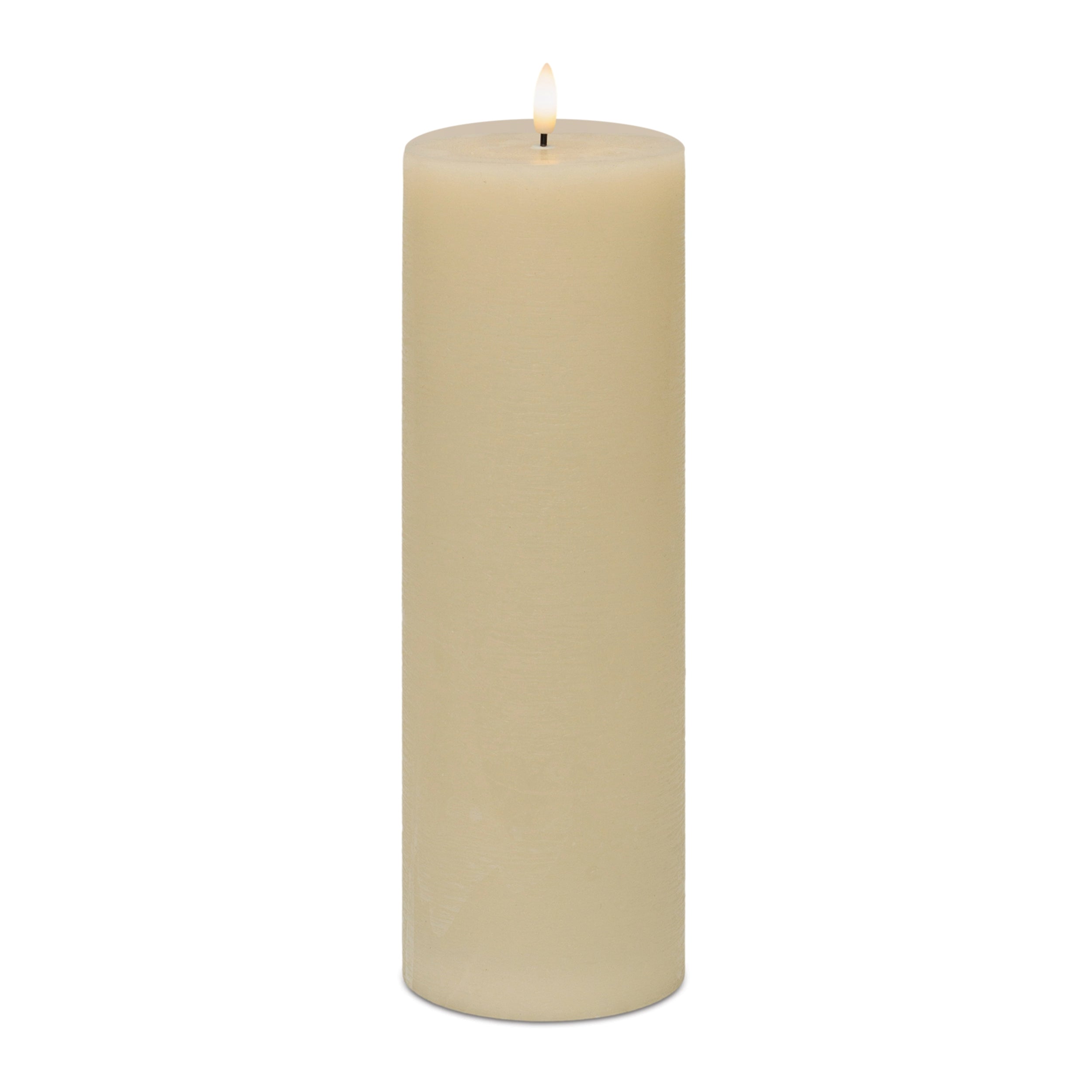 FIA Wick Beige Pillar Candle (Set of 2)