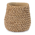 Braided Weave Cement Vase 7"D