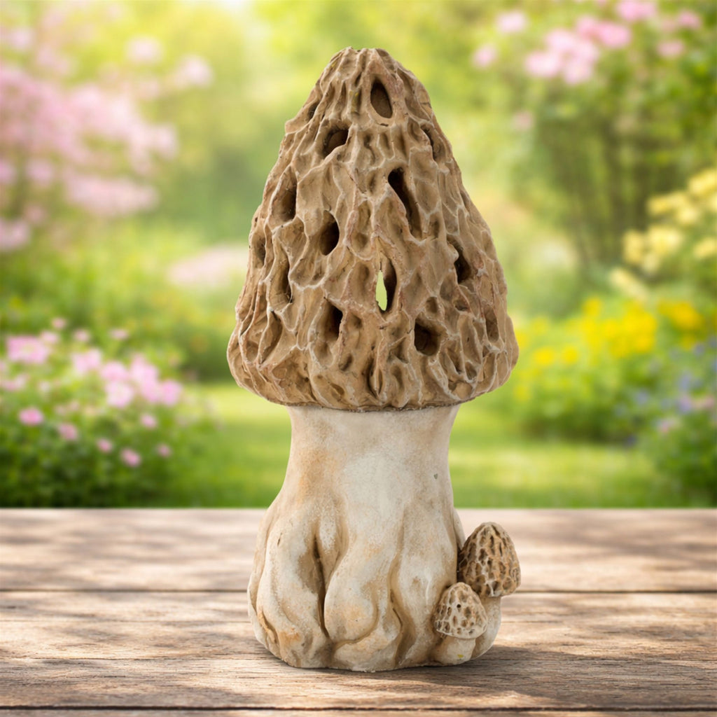 Stone Mushroom Candle Holder 13"H