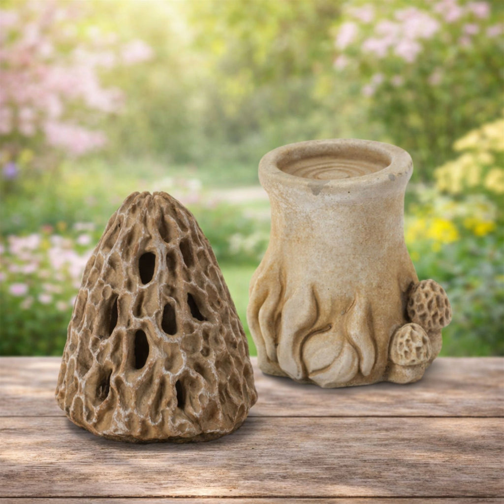 Stone Mushroom Candle Holder 110"H